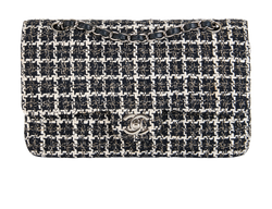 Medium Classic Double Flap, Tweed, Black/White, 9504622 (2004-05), DB, 2*